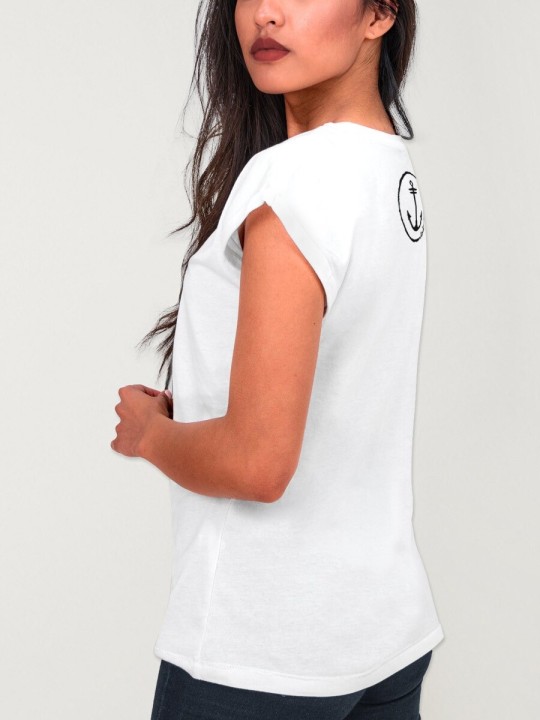 Camiseta de Mujer Blanca Good Vibes