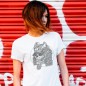 Maglietta Unisex Bianca Samurai Skull