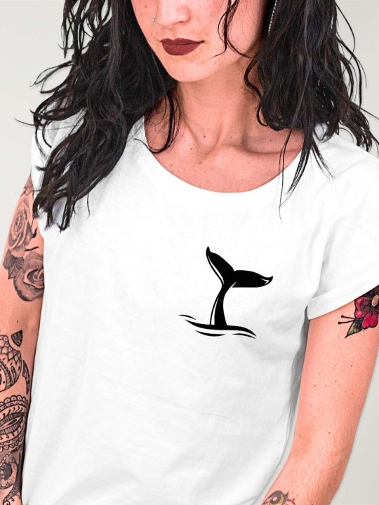 Camiseta de Mujer Blanca Whale