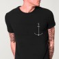 Maglietta Uomo Nera Minimal Anchor