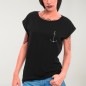 Camiseta de Mujer Negra Minimal Anchor