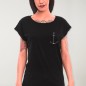 Camiseta de Mujer Negra Minimal Anchor