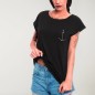 Women T-shirt Black Minimal Anchor