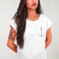 Camiseta de Mujer Blanca Minimal Anchor