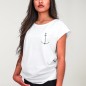 T-shirt Damen Weiß Minimal Anchor