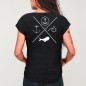 Camiseta de Mujer Negra Crossed Ideals