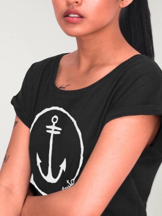 Camiseta de Mujer Negra Crossed Ideals