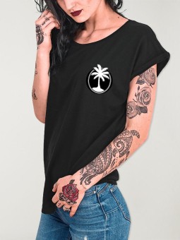 VIENTO Line Cross Maglietta Donna - 100% Cotone, Girocollo, Maniche Corte, Stampa Frontale E Logo Retro - 3