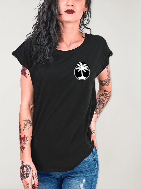 Camiseta de Mujer Negra Coco Surf Team