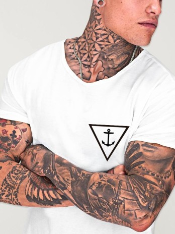 Maglietta Uomo scollo rotondo Bianca Oceanside