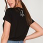 Camiseta de Mujer Negra Hello Beach