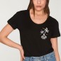 Camiseta de Mujer Negra Hello Beach