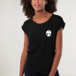 Camiseta de Mujer Negra Broken Skull