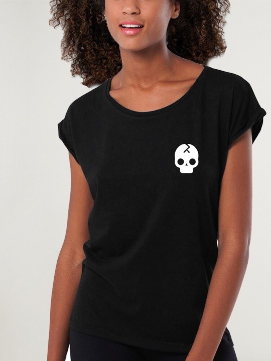 Camiseta de Mujer Negra Broken Skull