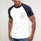 Men T-Shirt White/Navy Baseball Summer Paradise