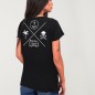 Women T-shirt V-neck Black Oaxaca Soul