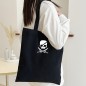 Borsa in cotone Nera Pirate Life