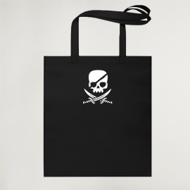 Borsa in cotone Nera Pirate Life