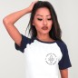 Maglietta Unisex Bianca/Blu Navy Baseball Summer Paradise