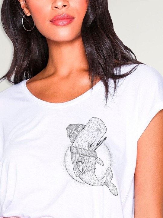 Camiseta de Mujer Blanca Whale Sailor