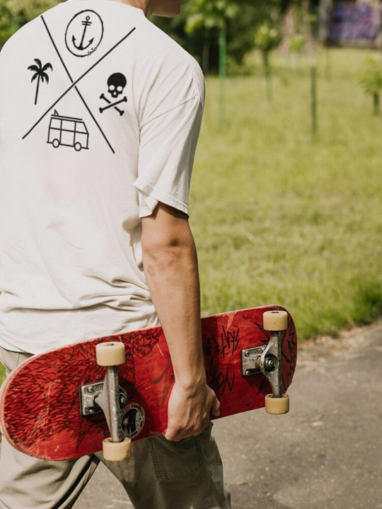 Camiseta de Hombre Blanca Travel