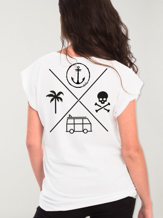 Camiseta de Mujer Blanca Travel