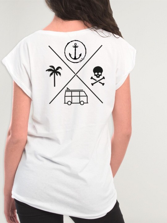 Camiseta de Mujer Blanca Travel