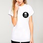 T-shirt Femme Blanc Pirate Life Cercle