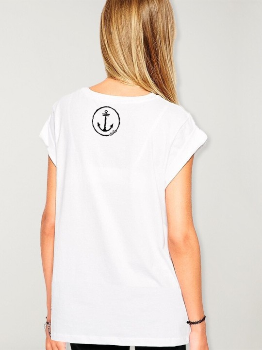 Camiseta de Mujer Blanca Pirate Life Cercle