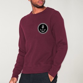 Men Sweatshirt Burgundy Slab