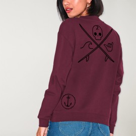 Sweatshirt Damen Burgunderrot Salty Crew