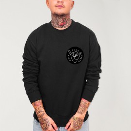 Men Sweatshirt Black Good Vibes