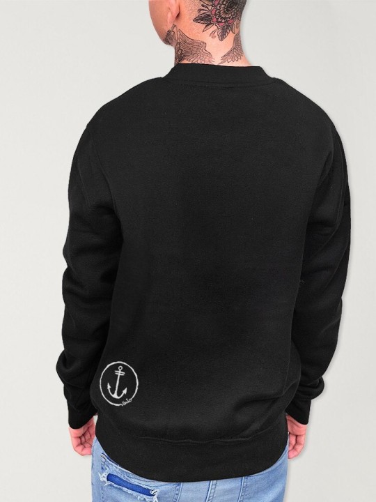 Men Sweatshirt Black Good Vibes