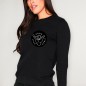 Sweatshirt Damen Schwarz Good Vibes