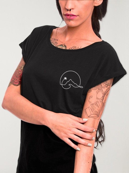 T-shirt Femme Noir North Shore