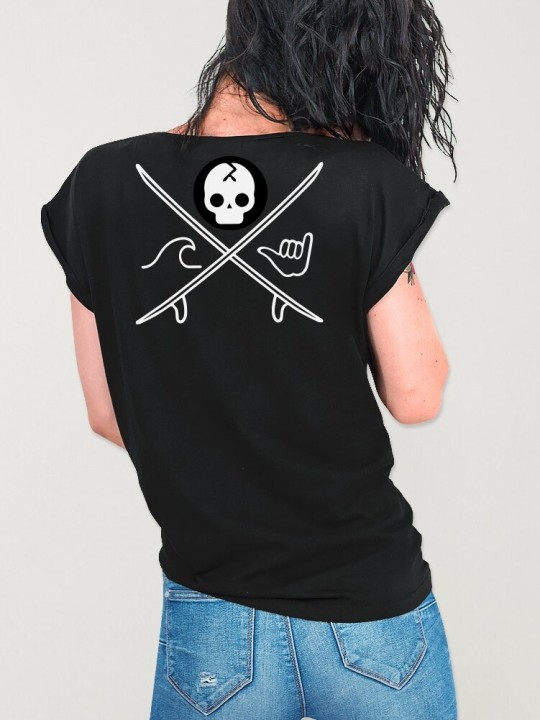 Women T-shirt Black Slab