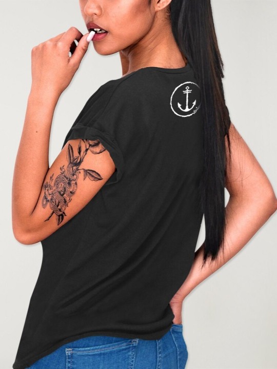 Women T-shirt Black Raid