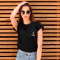 Women T-shirt Black Blue Peak