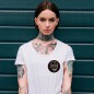 Women T-shirt White Wanderer Skull