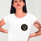 T-shirt Femme Blanc Wanderer Skull