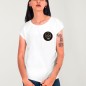 Camiseta de Mujer Blanca Wanderer Skull