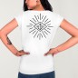 Women T-shirt White Wanderer Skull