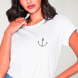 T-shirt Femme Blanc Beach House