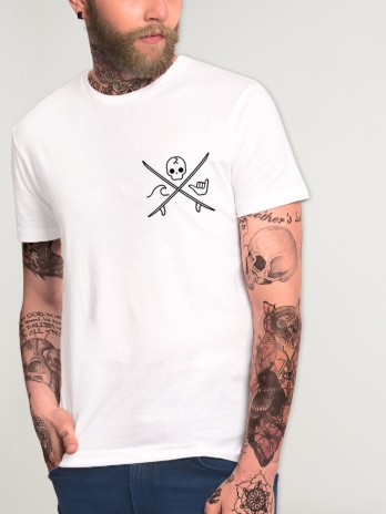 Men T-Shirt White Slab