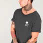 Men T-Shirt Open neck Charcoal Raid