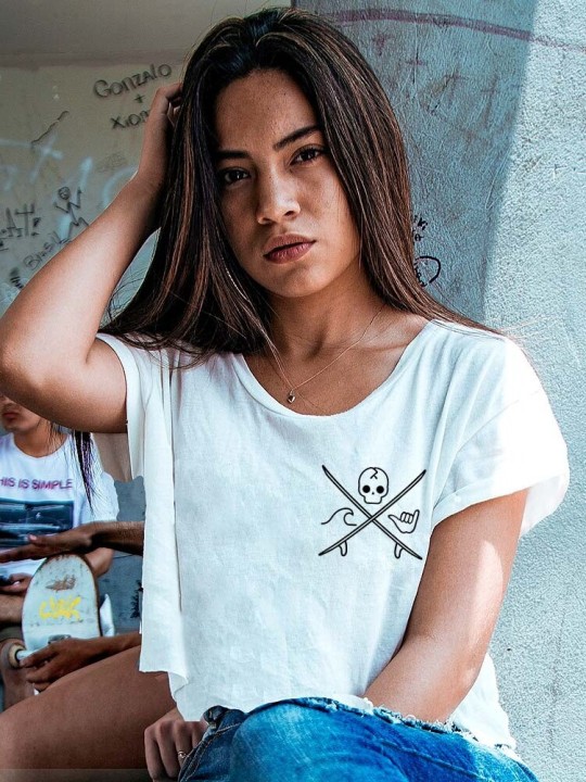 Women T-shirt White Slab