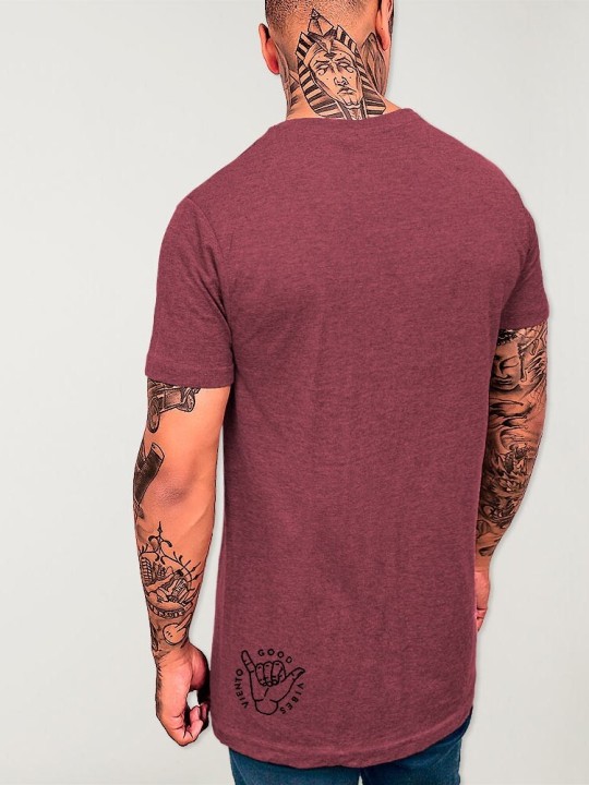 Men T-Shirt Burgundy Frontier