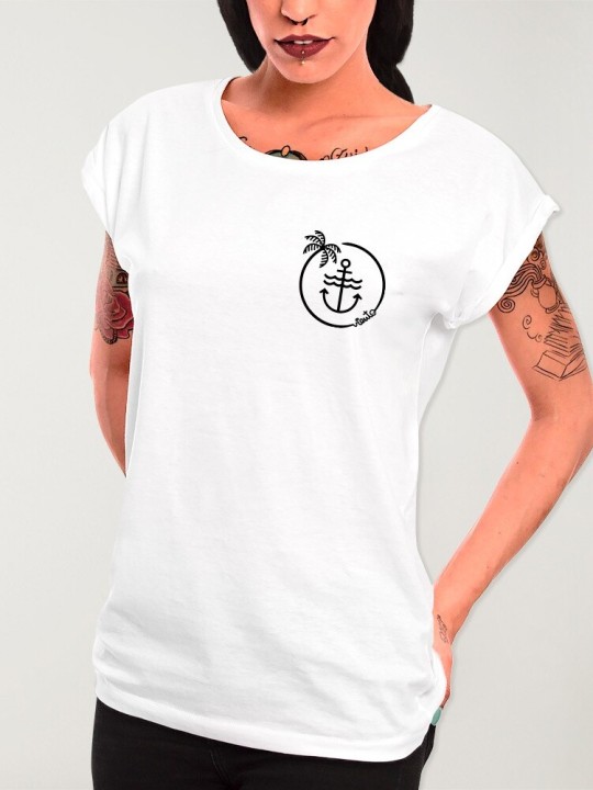 Women T-shirt White Only Locals