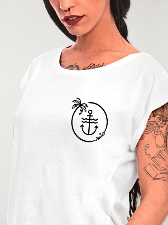 Women T-shirt White Only Locals