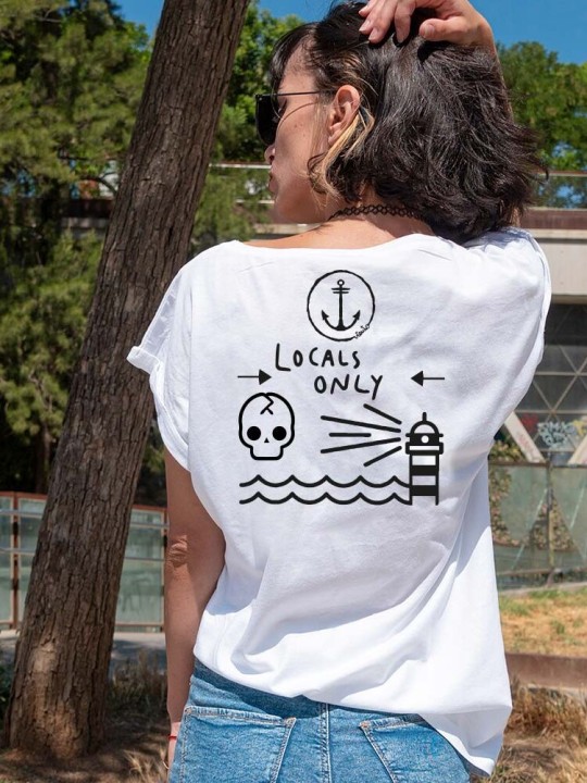 Camiseta de Mujer Blanca Only Locals